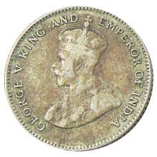 Монета 10 центов 1927 года Стрейтс Сетлментс (реверс)