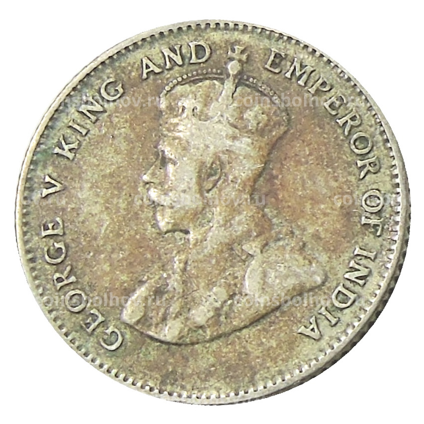 Монета 10 центов 1927 года Стрейтс Сетлментс (вид 2)