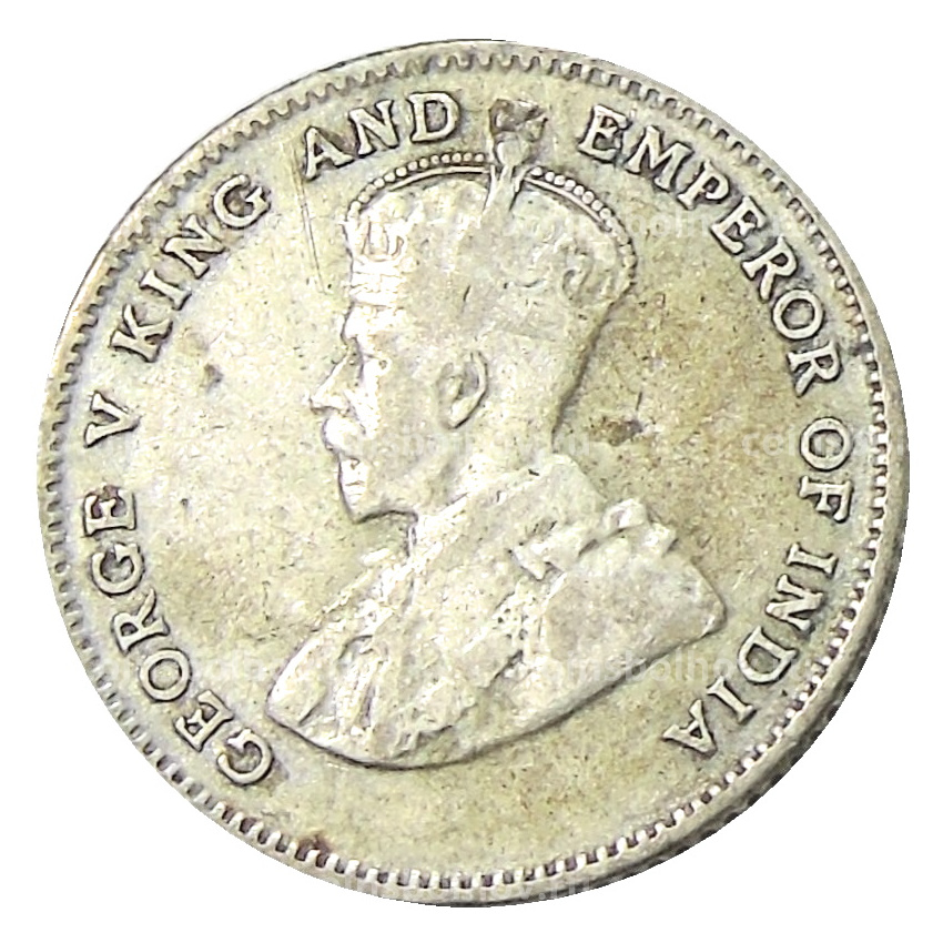 Монета 10 центов 1927 года Стрейтс Сетлментс (вид 2)