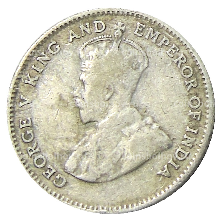 Монета 10 центов 1927 года Стрейтс Сетлментс (вид 2)