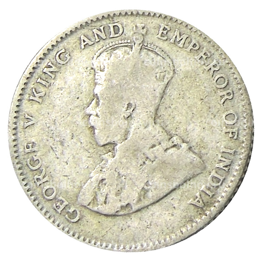 Монета 10 центов 1926 года Стрейтс Сетлментс (вид 2)