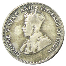 Монета 10 центов 1926 года Стрейтс Сетлментс (реверс)