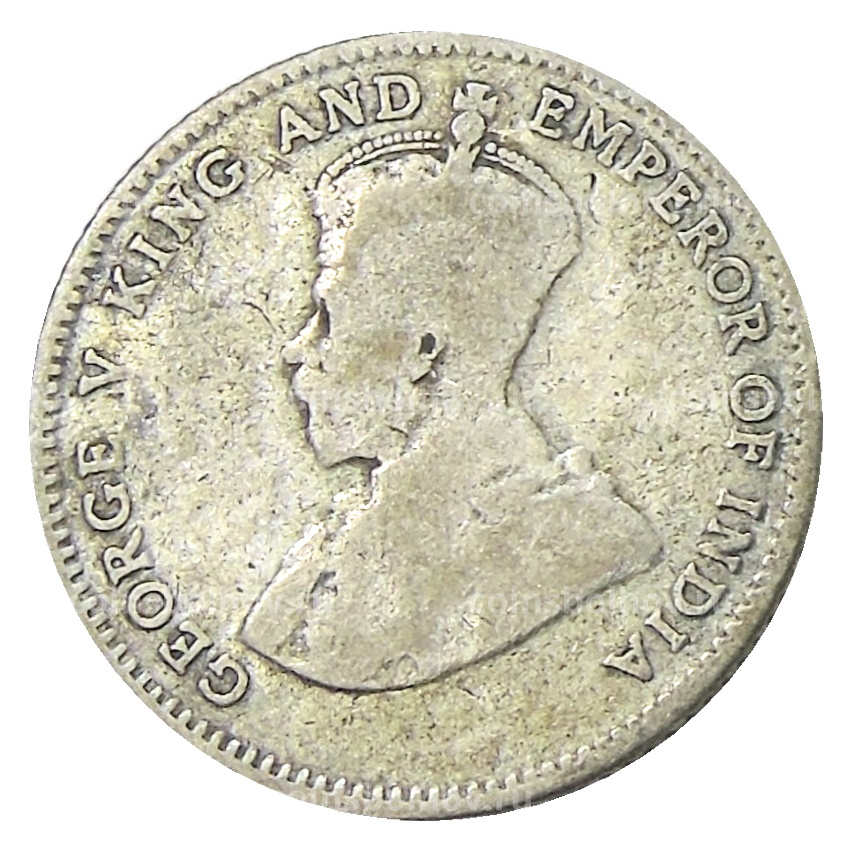 Монета 10 центов 1926 года Стрейтс Сетлментс (вид 2)