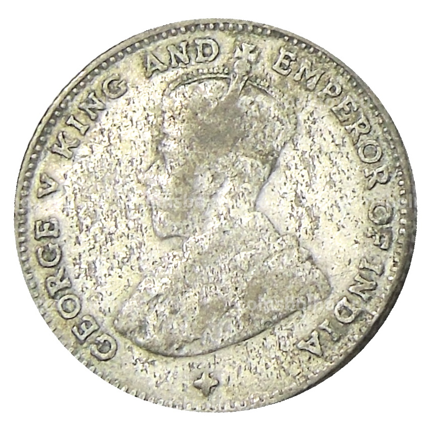 Монета 10 центов 1920 года Стрейтс Сетлментс (вид 2)