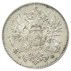 Монета 50 пенни 1915 года Русская Финляндия (реверс)