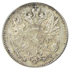 Монета 50 пенни 1916 года Русская Финляндия (реверс)