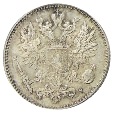 Монета 50 пенни 1916 года Русская Финляндия (реверс)