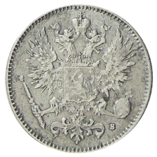 Монета 50 пенни 1916 года Русская Финляндия (реверс)