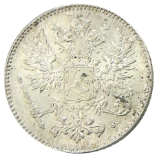 Монета 50 пенни 1916 года Русская Финляндия (реверс)