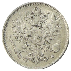 Монета 50 пенни 1916 года Русская Финляндия (реверс)