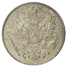 Монета 50 пенни 1917 года Русская Финляндия (реверс)