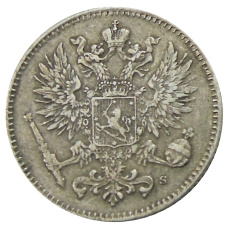 Монета 50 пенни 1917 года Русская Финляндия (реверс)