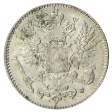 Монета 50 пенни 1917 года Русская Финляндия (реверс)