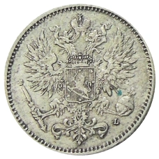 Монета 50 пенни 1911 года Русская Финляндия (реверс)