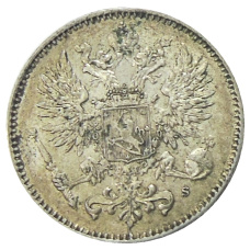 Монета 50 пенни 1914 года Русская Финляндия (реверс)