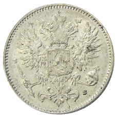 Монета 50 пенни 1916 года Русская Финляндия (реверс)
