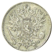 Монета 50 пенни 1916 года Русская Финляндия (реверс)