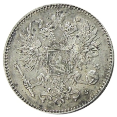 Монета 50 пенни 1916 года Русская Финляндия (реверс)