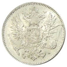 Монета 50 пенни 1916 года Русская Финляндия (реверс)