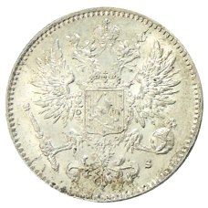 Монета 50 пенни 1916 года Русская Финляндия (реверс)