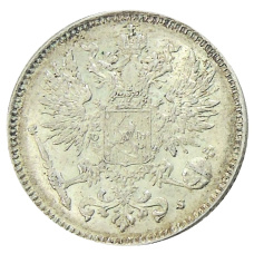 Монета 50 пенни 1917 года Русская Финляндия (реверс)