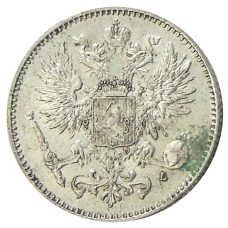 Монета 50 пенни 1911 года Русская Финляндия (реверс)