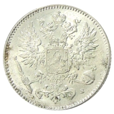 Монета 50 пенни 1916 года Русская Финляндия (реверс)