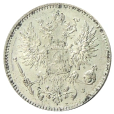 Монета 50 пенни 1916 года Русская Финляндия (реверс)