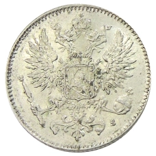 Монета 50 пенни 1916 года Русская Финляндия (реверс)