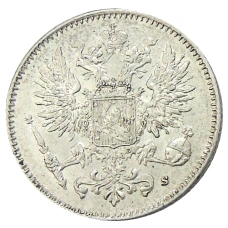 Монета 50 пенни 1916 года Русская Финляндия (реверс)