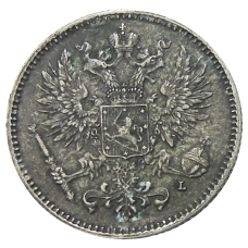 Монета 50 пенни 1911 года Русская Финляндия (реверс)