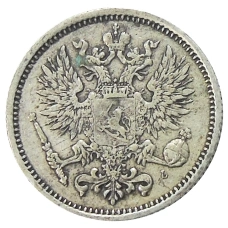Монета 50 пенни 1890 года Русская Финляндия (реверс)