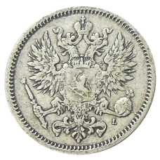 Монета 50 пенни 1890 года Русская Финляндия (реверс)