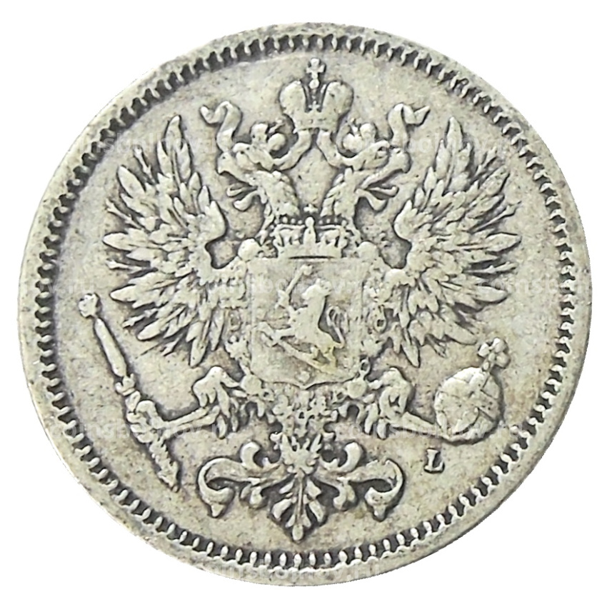 Монета 50 пенни 1890 года Русская Финляндия (вид 2)