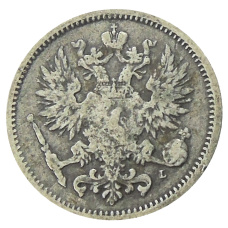 Монета 50 пенни 1890 года Русская Финляндия (реверс)
