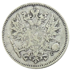 Монета 50 пенни 1892 года Русская Финляндия (реверс)