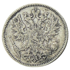 Монета 50 пенни 1893 года Русская Финляндия (реверс)
