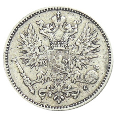 Монета 50 пенни 1908 года Русская Финляндия (реверс)
