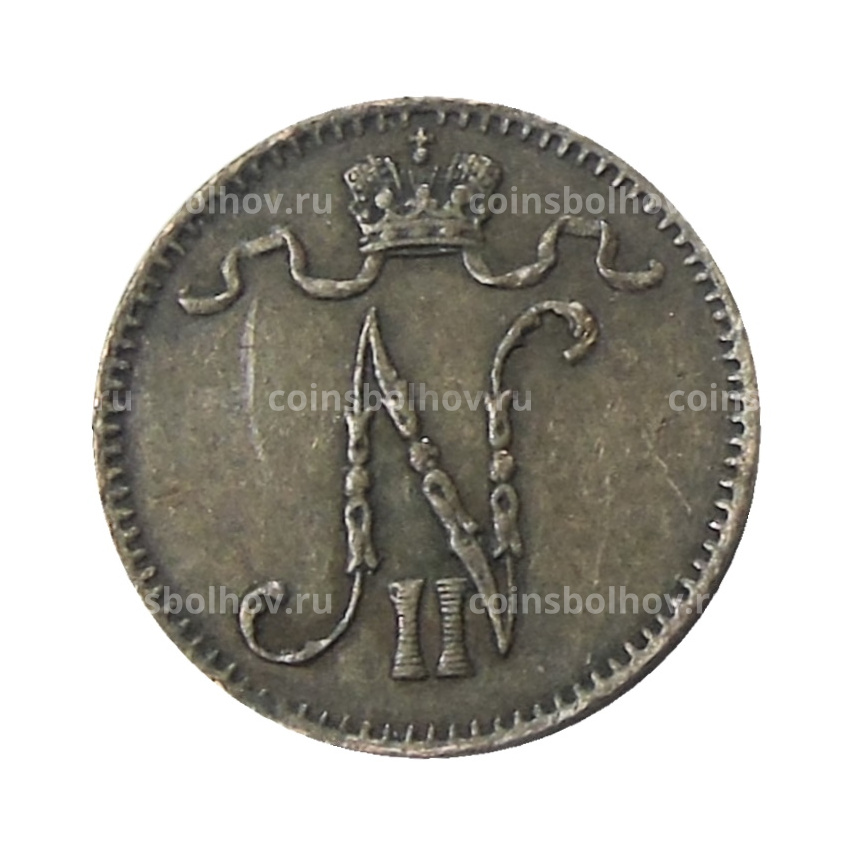 Монета 1 пенни 1900 года Русская Финляндия (вид 2)