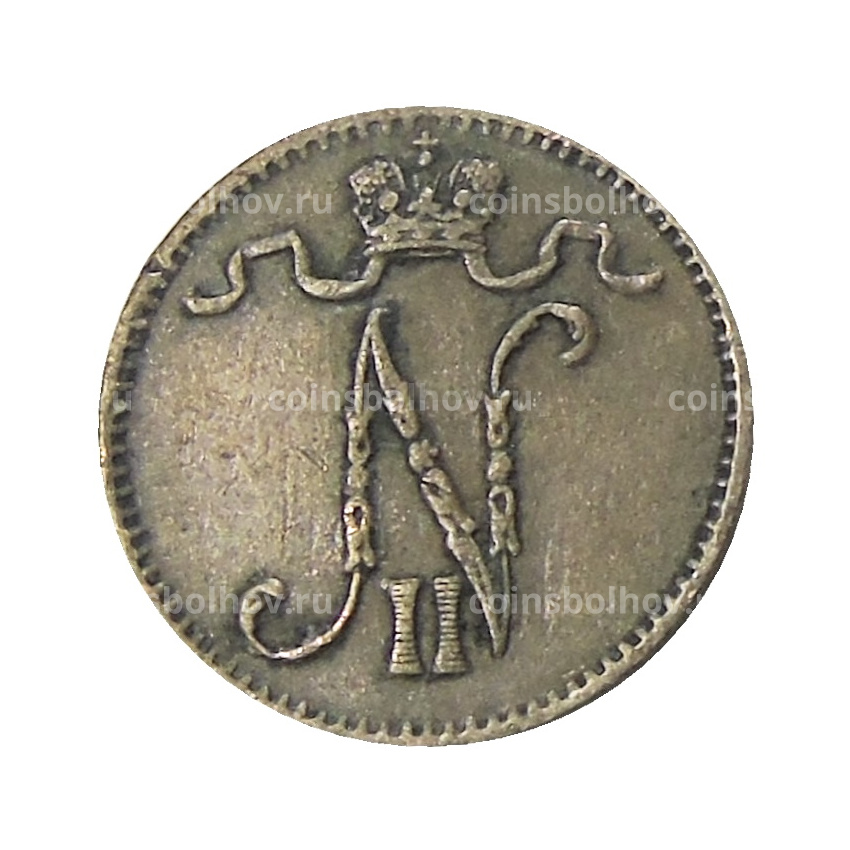 Монета 1 пенни 1905 года Русская Финляндия (вид 2)
