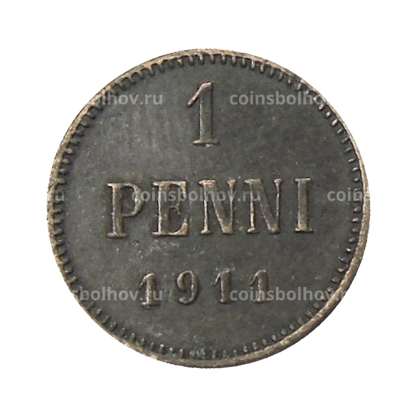 Монета 1 пенни 1911 года Русская Финляндия