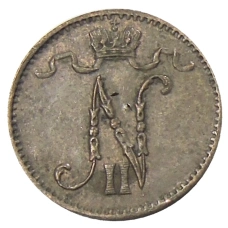 Монета 1 пенни 1912 года Русская Финляндия (реверс)