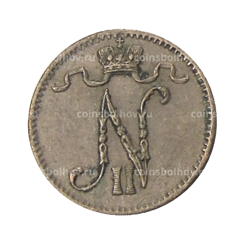 Монета 1 пенни 1914 года Русская Финляндия (вид 2)
