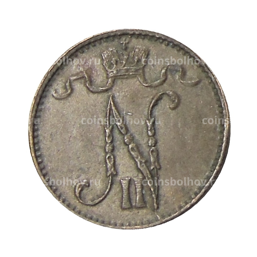 Монета 1 пенни 1915 года Русская Финляндия (вид 2)