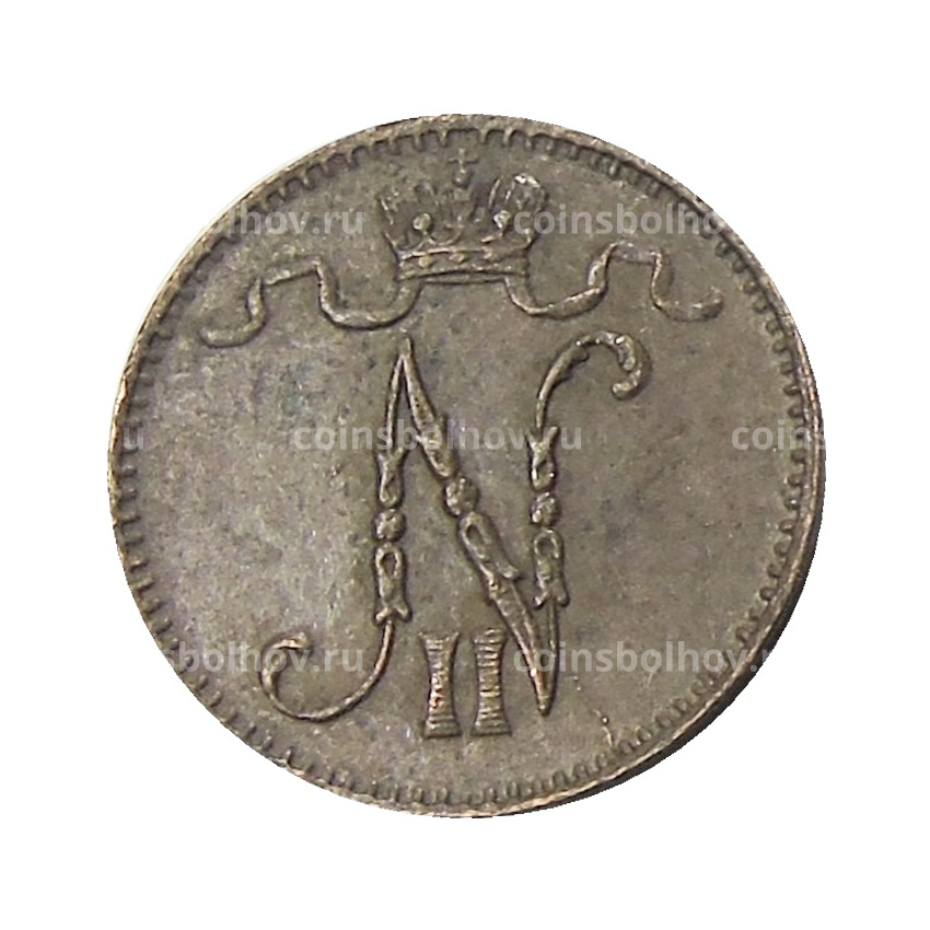 Монета 1 пенни 1915 года Русская Финляндия (вид 2)