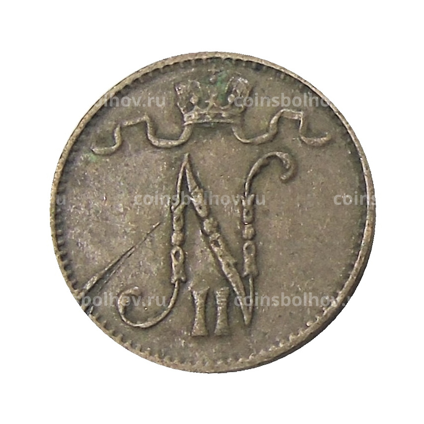 Монета 1 пенни 1915 года Русская Финляндия (вид 2)