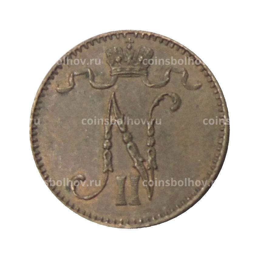 Монета 1 пенни 1915 года Русская Финляндия (вид 2)