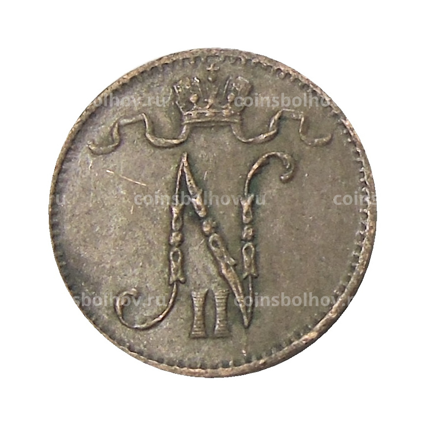 Монета 1 пенни 1916 года Русская Финляндия (вид 2)