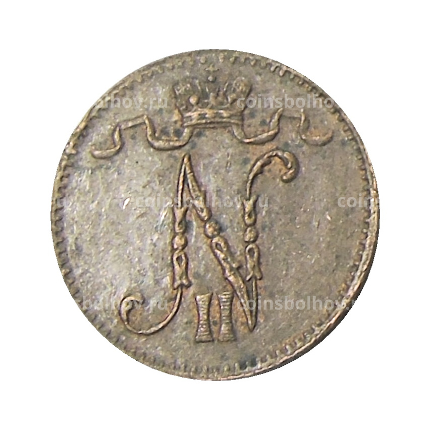 Монета 1 пенни 1916 года Русская Финляндия (вид 2)