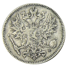 Монета 50 пенни 1892 года Русская Финляндия (реверс)